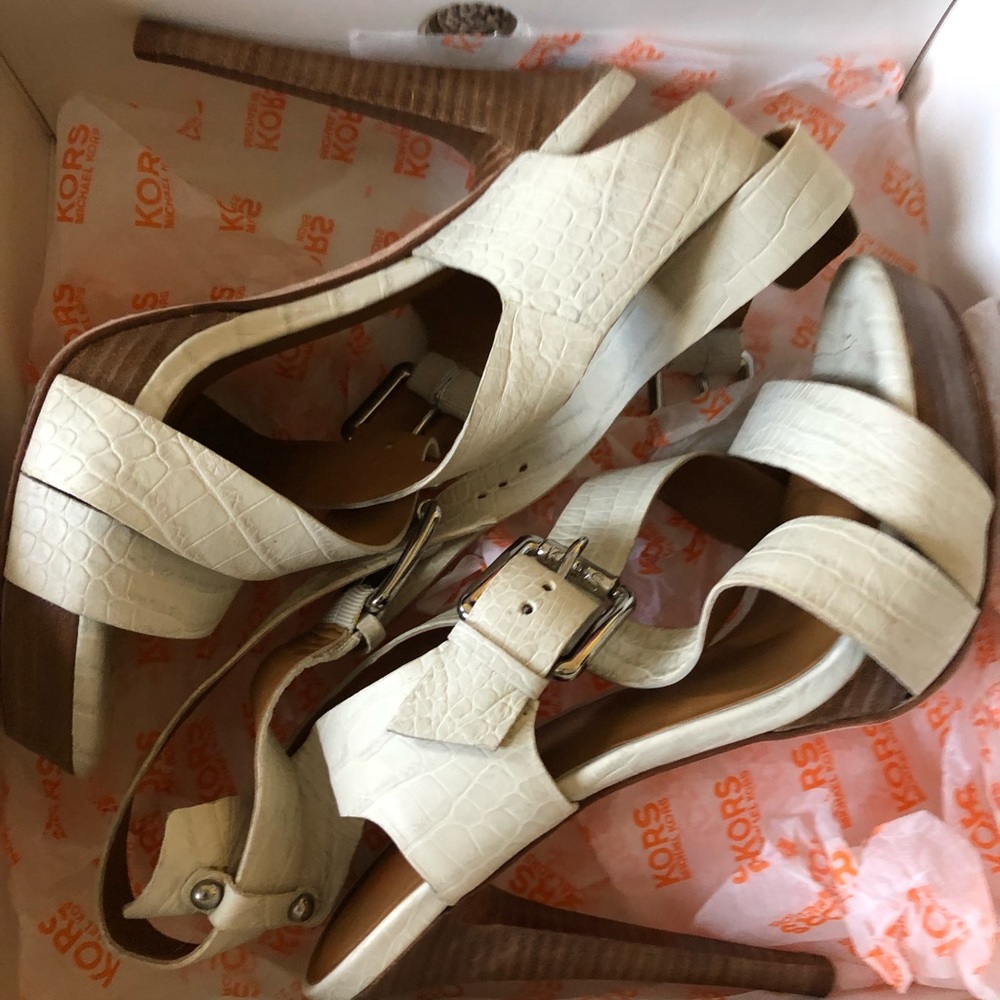 Open toe strap heels